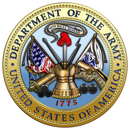 A picture of the department of the army seal.